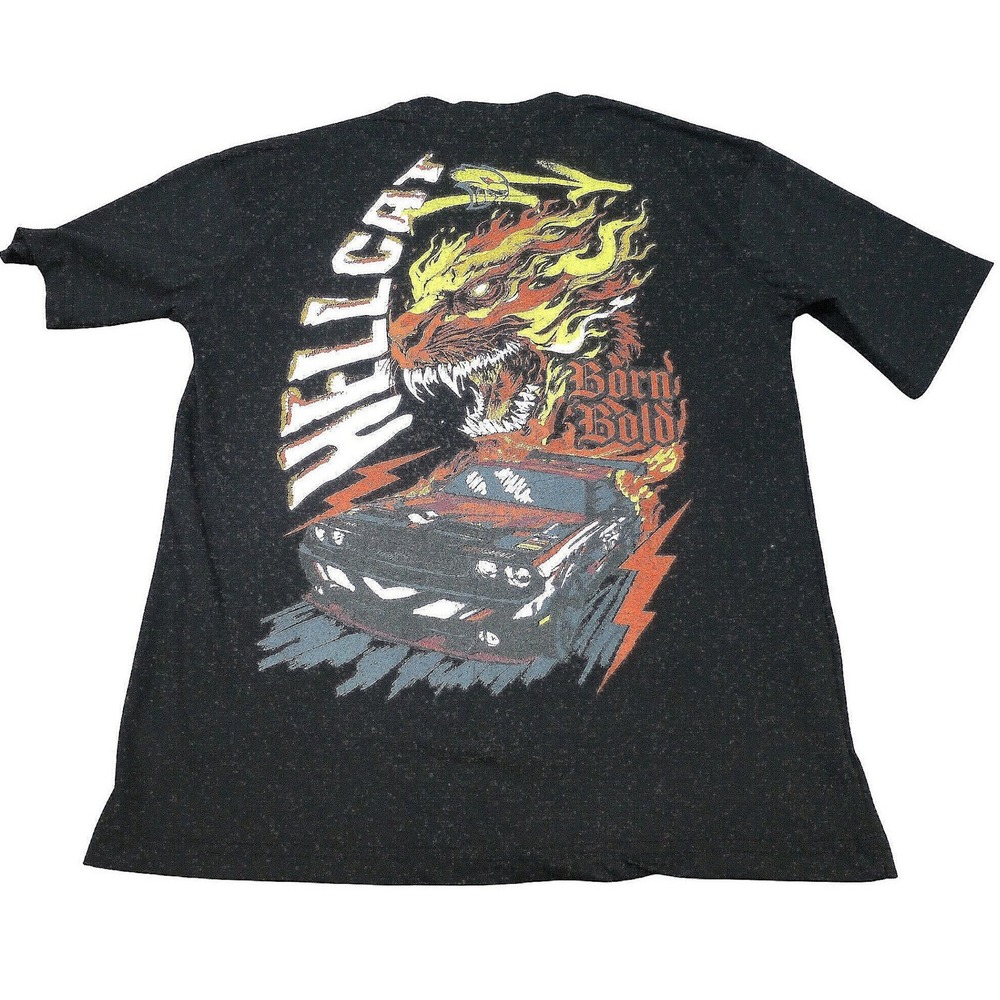 New Dodge x Reason Hellcat Born Bold Graphic T-Shirt Black Small DGS6TM-308